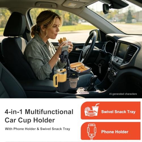 Car Large Cup Holder Expander, 4-in-1 Cupholder Extender - Image 2