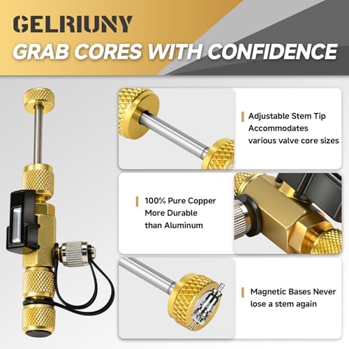 2026 Upgraded Vacuum-Rated Valve Core Removal Tool, 1/4" & 5/16" 2 Sizes - Image 2