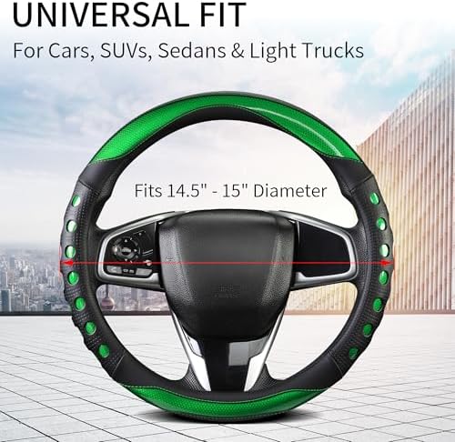 PU Leather Car Steering Wheel Cover - Image 3