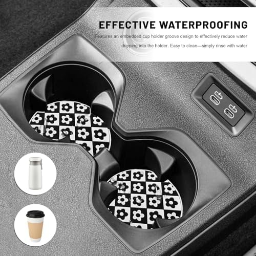 4 PCS Car Cup Coasters, 2.76 Inch Shockproof Auto Cup Holder Insert Coaster - Image 5
