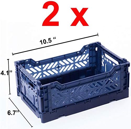 2 x AY-KASA Collapsible Storage Bin Container Basket Tote, Folding Basket CRATE - Image 2