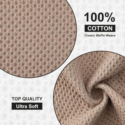 Kitinjoy 100% Cotton Waffle 6-Pack Kitchen Towels - Image 2