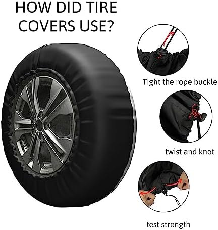 Camper Spare Tire Cover Mountain Adventure Wheel Protectors Tyre Covers - Image 5