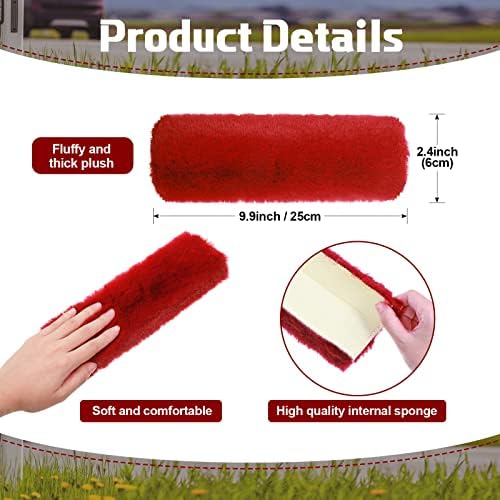 Boao 4 Pack Sheepskin Seat Belt Cover Shoulder Pad - Image 5
