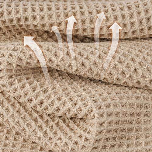 Microfiber Waffle Face Towels, 2 Pieces, Fast Drying, Lint Free 430 GSM - Image 2