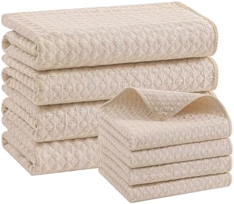 Homaxy Microfiber Kitchen Towels and Dishcloths Sets, 8 Pack by Homaxy