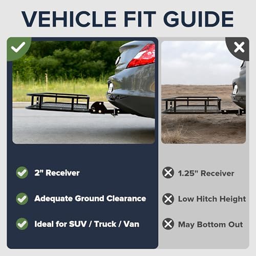 ARKSEN 60" x 23" x 5.5" Folding Hitch Cargo Carrier w/Net&Straps - Image 4