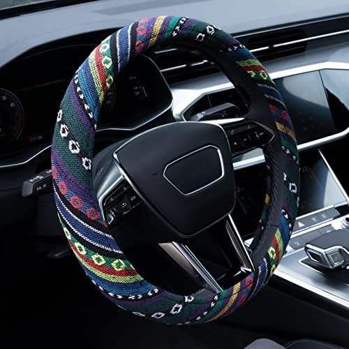 Boho Steering Wheel Cover Elastic Microfiber by Limsas