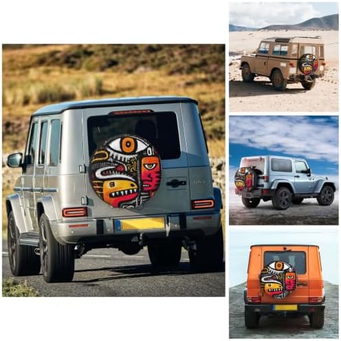 Graffiti Spare Tire Cover Waterproof Wheel Cover 16 Inch Universal Fit - Image 4