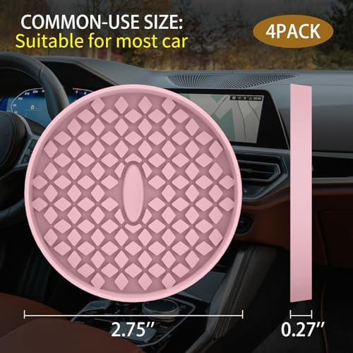 ME.FAN Car Cup Coasters Silicone Car Coasters/Cup Mats, Non-Slip Recessed Car - Image 3