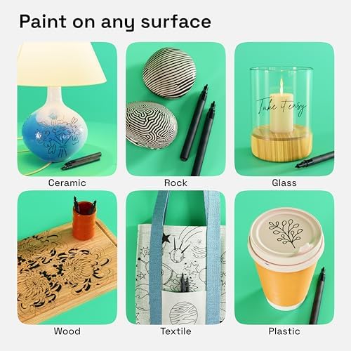 ARTISTRO Black Acrylic Paint Markers - Image 2