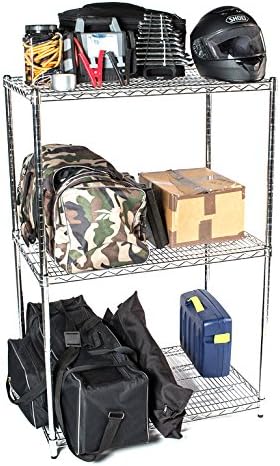 Omega 24" Deep x 72" Wide x 36" High 3 Tier Chrome Starter Shelving Unit