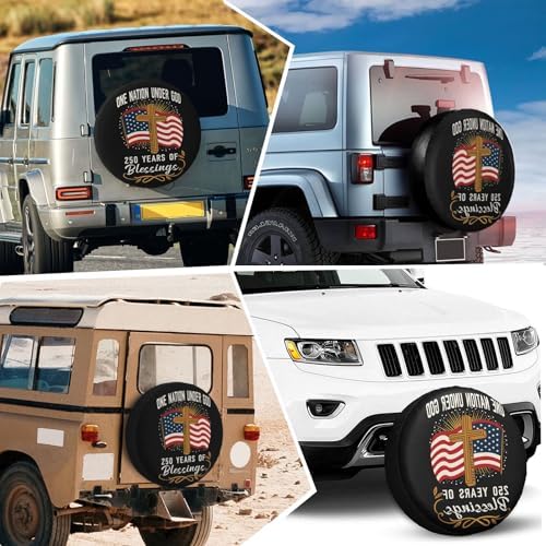 250 Anniversary USA Flag Spare Tire Cover - Image 3