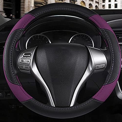 Leather Car Steering Wheel Cover, Universal Fit - Image 6