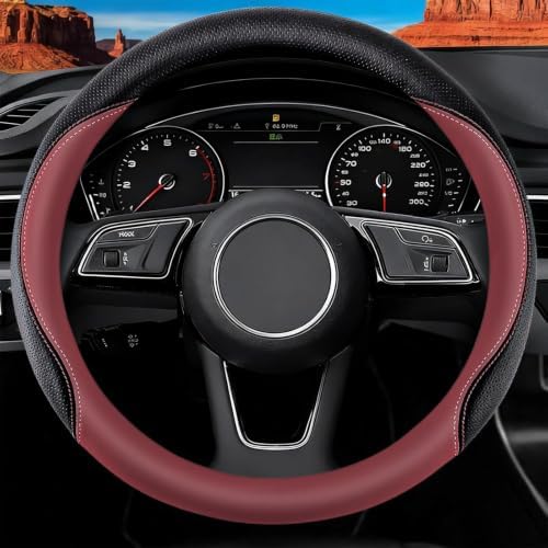 Car Steering Wheel Cover, Non-Slip Leather Protector - Image 2