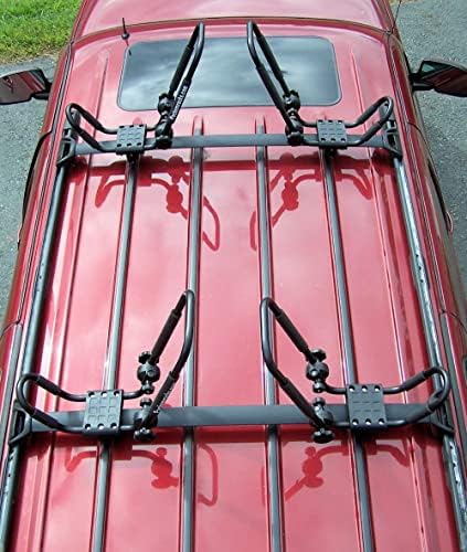 Electric Lime Green Folding J-Style Kayak Rack ROOF TOP and WALL Carrier Bundle - Image 3