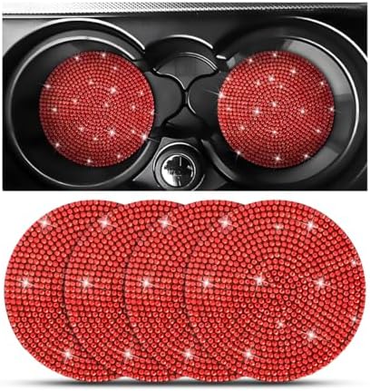 Osilly 4PCS 2.75 Inch Rhinestone Cup Holder Coasters by Osilly