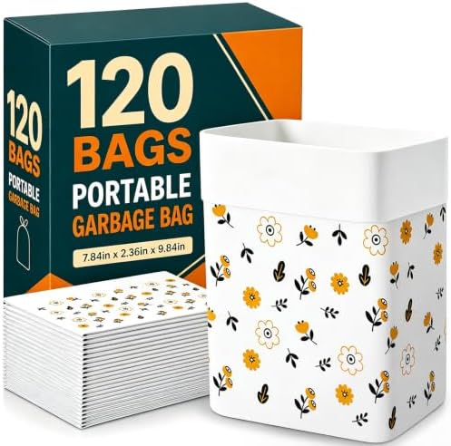 120 Pcs Car Garbage Bin Bags, Waterproof Seal Disposable Car Trash Bags by Sctoarielt