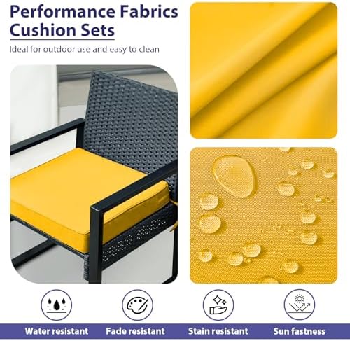 IPYNBAP Outdoor Chair Cushions Set of 4 -Waterproof Outdoor Seat Cushions - Image 3