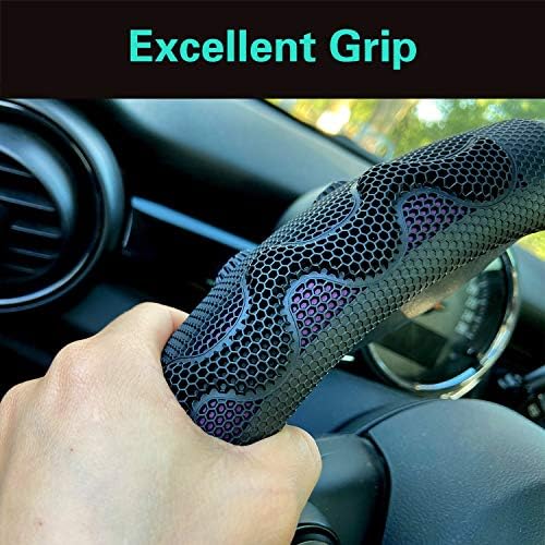 PINCTROT Small Size 14In Round Steering Wheel Cover Great Grip - Image 4
