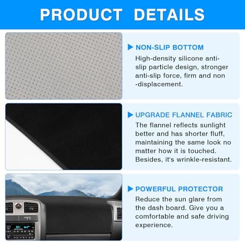 Autorder Dashboard Cover Mat for Chevy Chevrolet Colorado/GMC Canyon 2004-2012 - Image 6