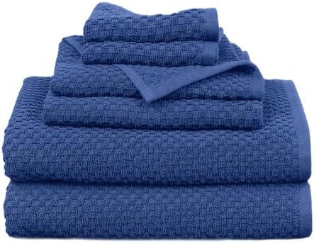 COTTON CRAFT Euro Spa Waffle Weave 6 Piece Towel Set by COTTONCRAFT