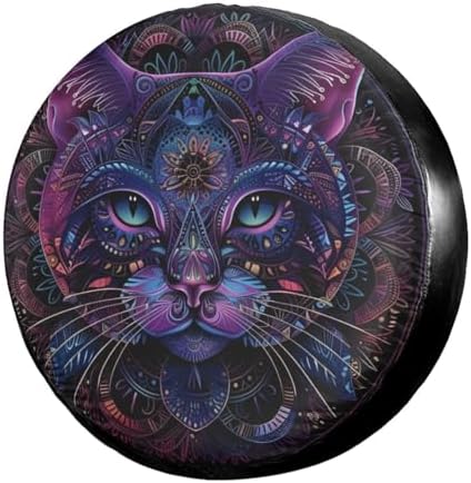 Delerain Bohemian Mandala Cat Spare Tire Cover by Delerain