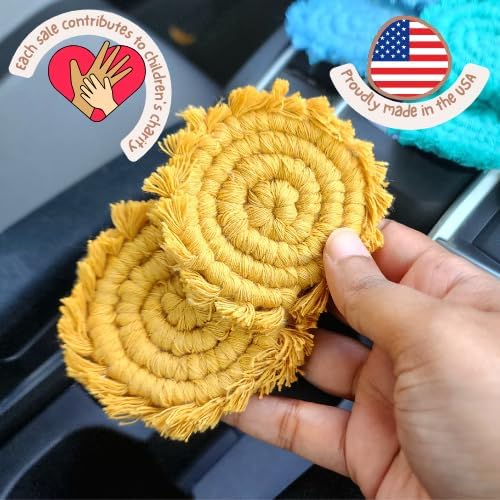 Cotton Car Coasters for Cup Holders, Drink Coaster Holder, Cute cupholder - Image 2