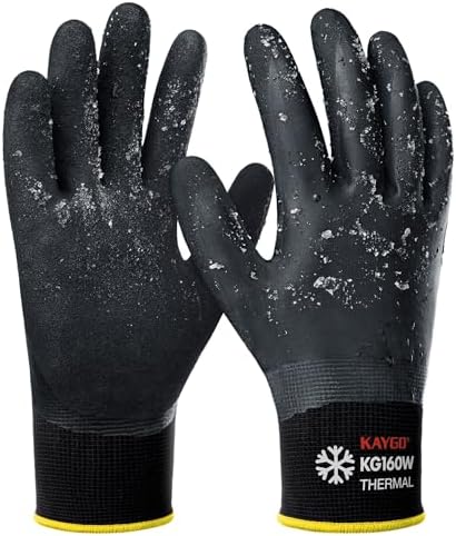 KAYGO Winter Work Gloves, Non-Slip Thermal Latex Coated by KAYGO