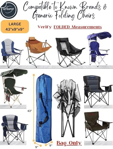 43"x9"x9" Replacement Bag for Folding Camping Chair, Camp Chairs, Yoga Mat - Image 4