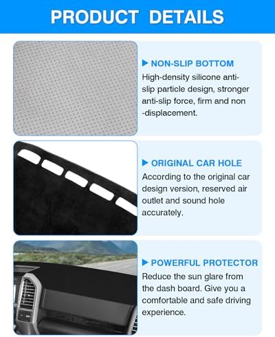 Autorder Dashboard Cover Mat for 2018-2021 Ford Expedition Accessories Dash - Image 6