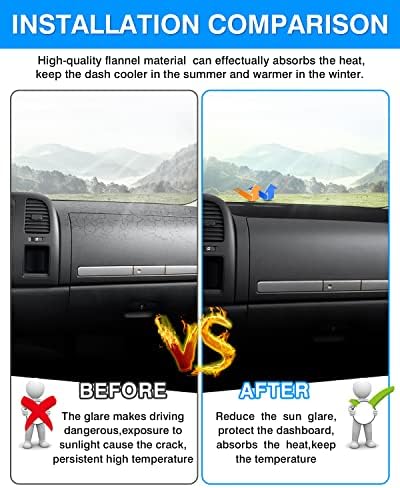 Autorder Dashboard Cover Mat for 2007-2013 Chevy Chevrolet Silverado/GMC - Image 3