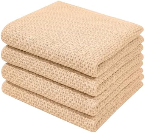 Homaxy 100% Cotton Waffle Weave Kitchen Dish Towels 4-Pack by Homaxy