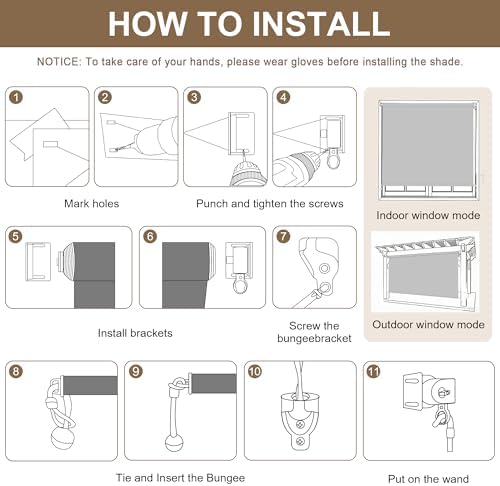 AOSKY Cordless Patio Roll Up Blinds - Image 7