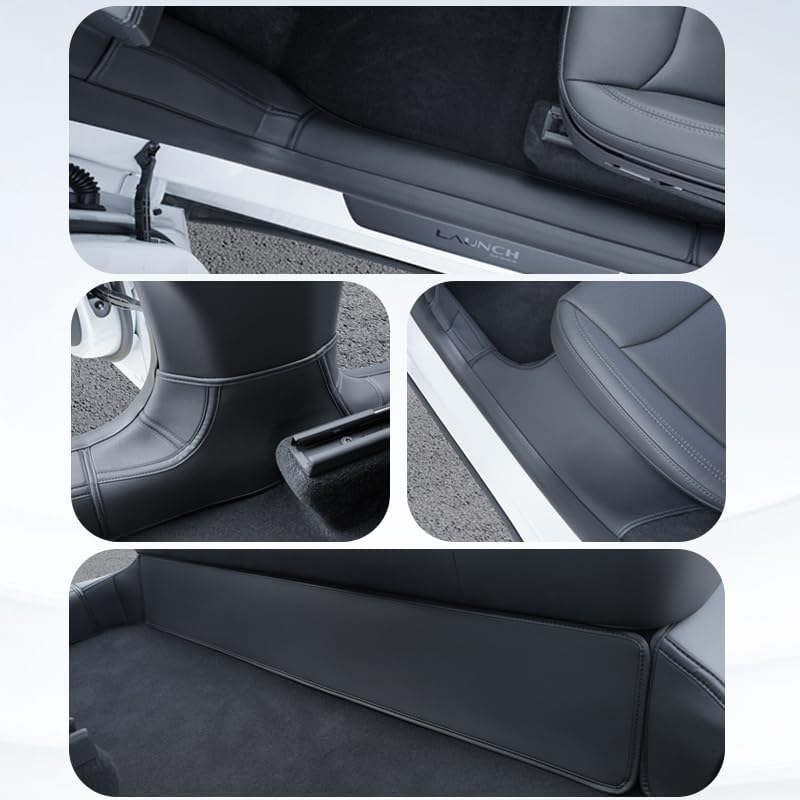 Model Y Juniper Door Sill Protector, 5 Seater Leather Fabric Door Sill - Image 2