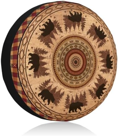 Bear Spare Tire Cover Wildlife Forest Waterproof Dust-Proof Universal 17 Inch by Unknown