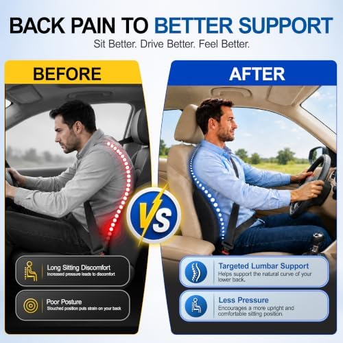 Lumbar Support Pillow for Car, Back Support Cushion for Office Chairs - Image 4