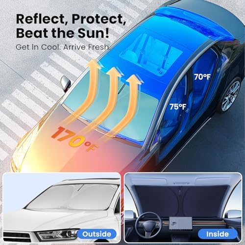 Magnelex Windshield Sun Shade for Chevrolet Equinox 2018-2023, Foldable Car - Image 2