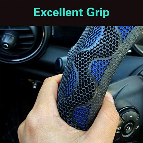 PINCTROT D Shaped Steering Wheel Cover Great Grip 14.5 Inch - Image 4