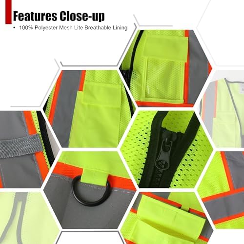 Safety Vest for Men Women Hi Vis Vest - Image 3