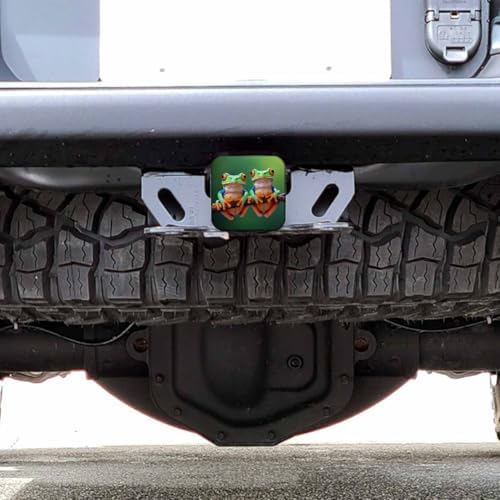 Trailer Hitch Cover Plug Tree Frog, Cute Animal Tree Frog Tree Branch Trailer - Image 6