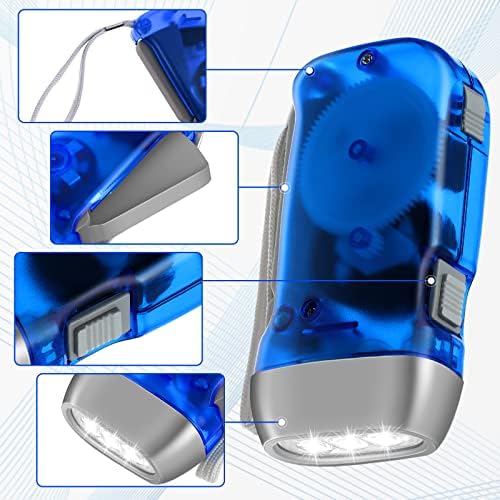 Riakrum 16 Pack Hand Crank Flashlight, 3 Led, No Battery Emergency - Image 7