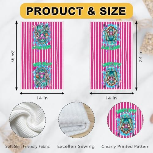 ZHAMEN 2 Pcs Funny Kitchen Towels, Soft Absorbent Waffle Hand Tea Towel - Image 3