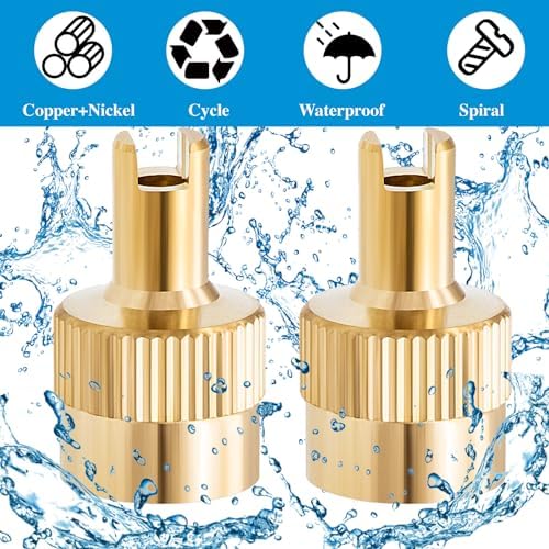 10PCS Tire Valve Stem Caps, Nickel Brass Slotted Slot Valve Stem Caps - Image 6