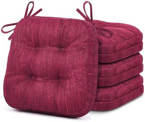 Shinnwa Dining Chair Cushions Set of 4, Dual-Layer Memory Foam Kitchen Chair by Shinnwa