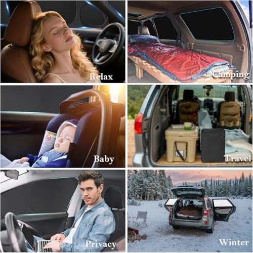 KMF 8pcs Thicken Sun Shades for Toyota Highlander 2020-2025 2026 Accessories - Image 6