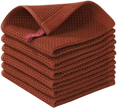 Homaxy 100% Cotton Waffle Weave Kitchen Dish Cloths 6-Pack by Homaxy