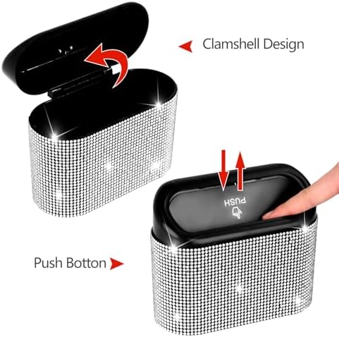 NBTEPEM Bling Car Trash Can - Image 4