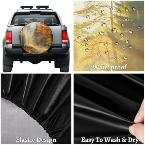 Autumn Spare Tire Cover 17in Spare Wheel Covers Tire Storage Cover - Image 4