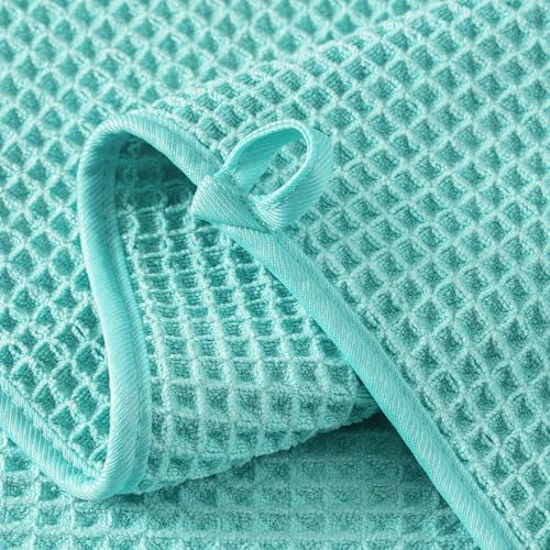Microfiber Waffle Hand Towels, 2 Pieces, Fast Drying, Lint Free 430 GSM - Image 3